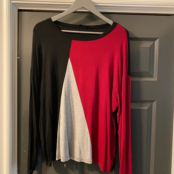 Long sleeve colour blocked tee - Picture 2 of 2